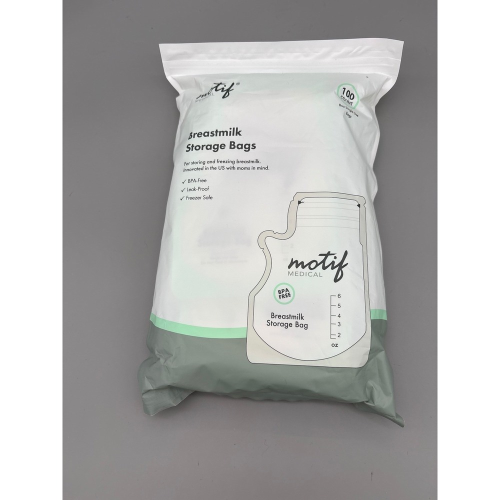 Motif Breastmilk Storage Bag 100 Ct 8 oz BPA Free Leak Proof Easy Pour‎ Single